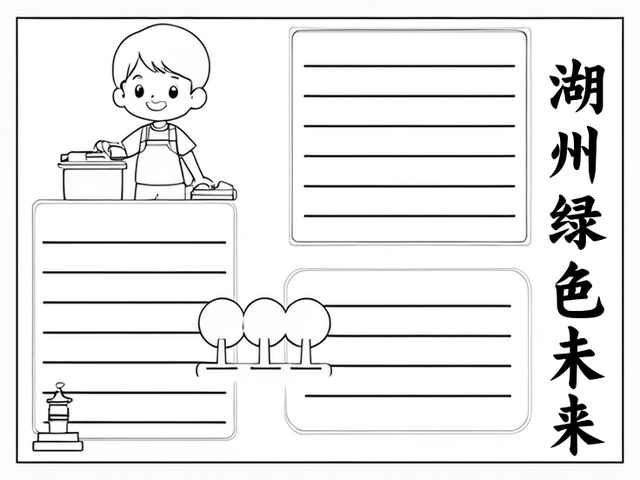 湖州生态文明手抄报内容~湖州绿色未来 湖州,一个美丽的城市,不仅有着