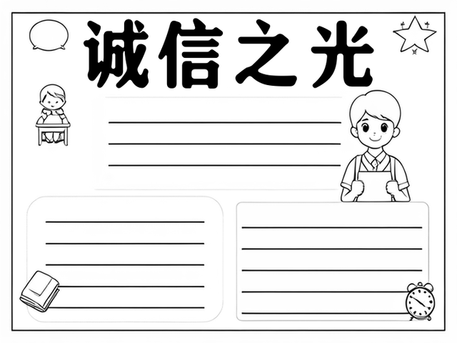 诚信考试手抄报文字内容~诚信之光 诚信考试,是我们每个人都应该遵守