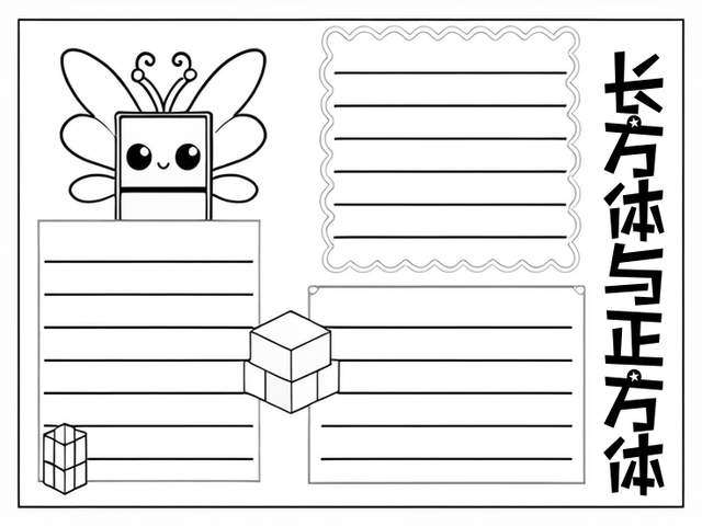 正方体手抄报~长方体与正方体 长方体是我们生活中常见的一种立体图形