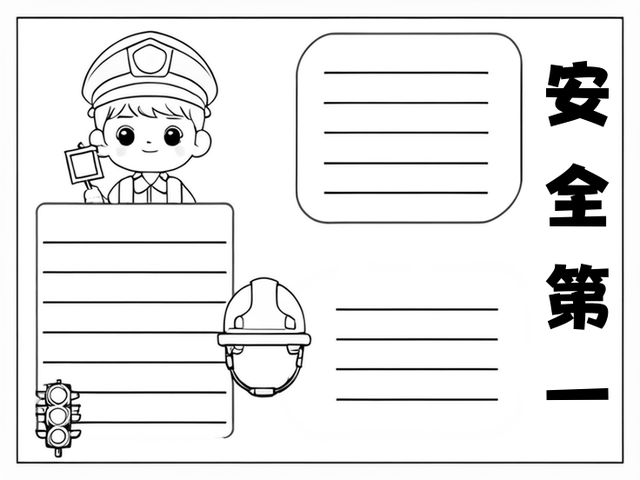 安全隐患手抄报简笔画图片