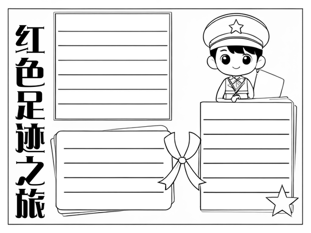 寻访红色足迹手抄报~红色足迹之旅 红色足迹是我们国家历史上一段非常