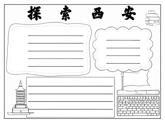 手抄报~探索西安 西安